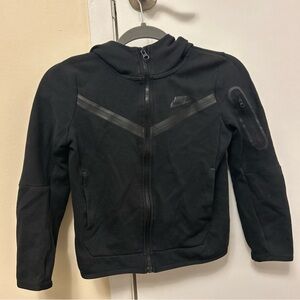 Nike Tech Boy’s Hooded Sweatshirt Black Hoodie Performance Zip Jacket